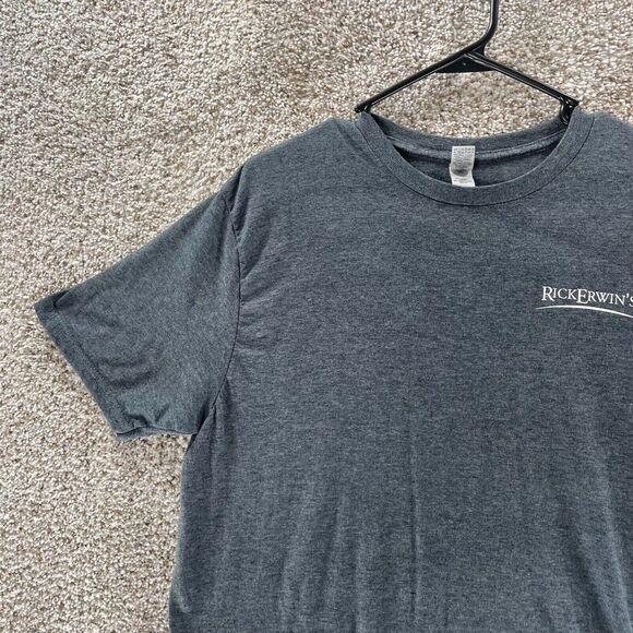 Rick Erwin's Shirt Adult Large Grey Employee Uniform Cotton Casual Logo Gildan - Picture 5 of 11
